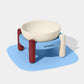 Vetreska Elevated Bowl Set Mist and Merlot Small