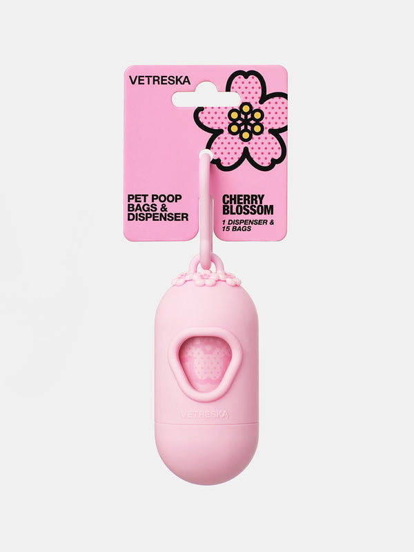Vetreska Poop Bag and Dispenser Cherry Blossom