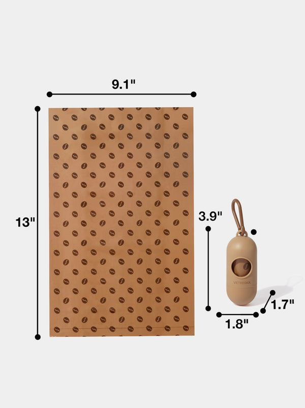 Vetreska Poop Bag and Dispenser Coffee