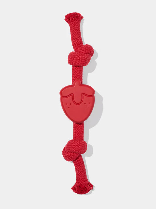 Vetreska Playful Charm Knot Rope Toy Strawberry