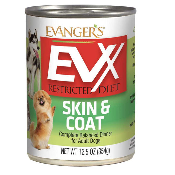 Evanger's Evx Restricted Diet Skin & Coat Wet Dog Food 354g