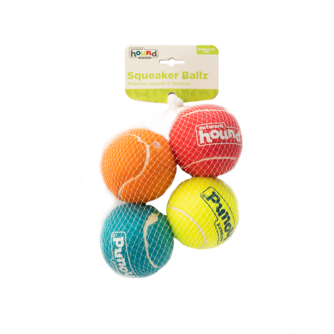 Outward Hound Toy Squeaker Balls Medium 4pk