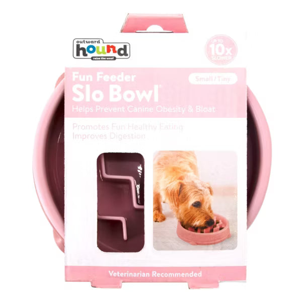 Outward Hound Fun Feeder Bowl Pink Small