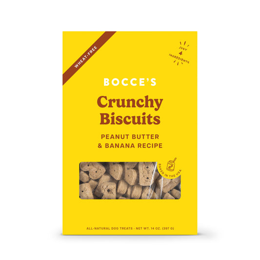 Bocce's Crunchy Biscuits Peanut Butter & Banana Recipe Dog Treats 397g