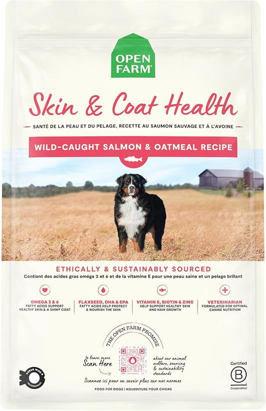 Open Farm Skin & Coat Health Wild-caught Salmon & Oatmeal Recipe Dry Dog Food 9.97kg