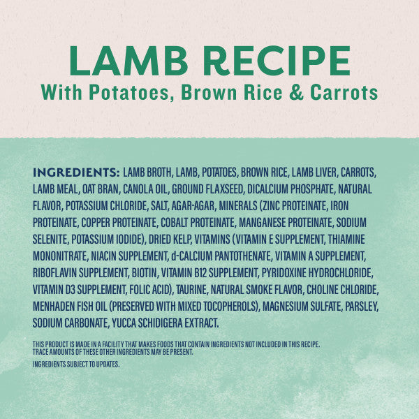 Natural Balance Dog Food Lamb Formula 13oz