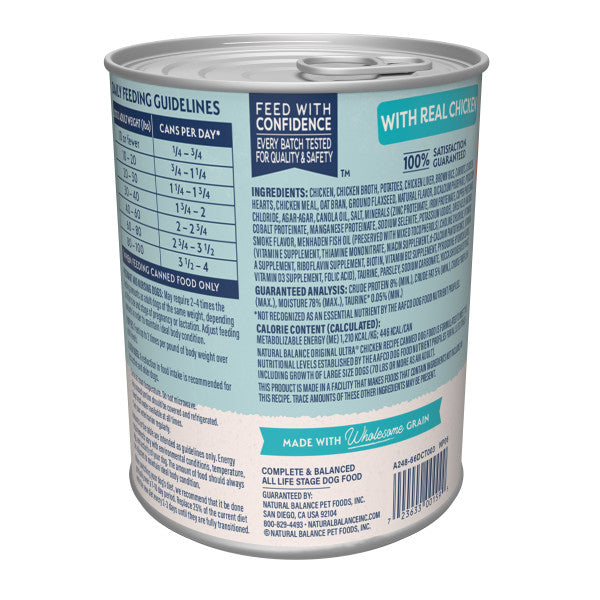 Natural Balance Dog Food Original Ultra Chicken Formula with Brown Rice Carrots & Potatoes 13oz