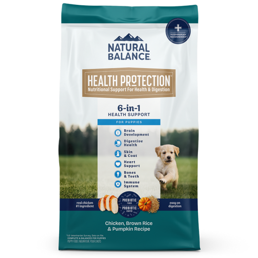 Natural Balance Health Protection 6-in-1 Health Support Chicken, Brown Rice and Pumpkin Recipe Dry Puppy Dog Food 5.4kg