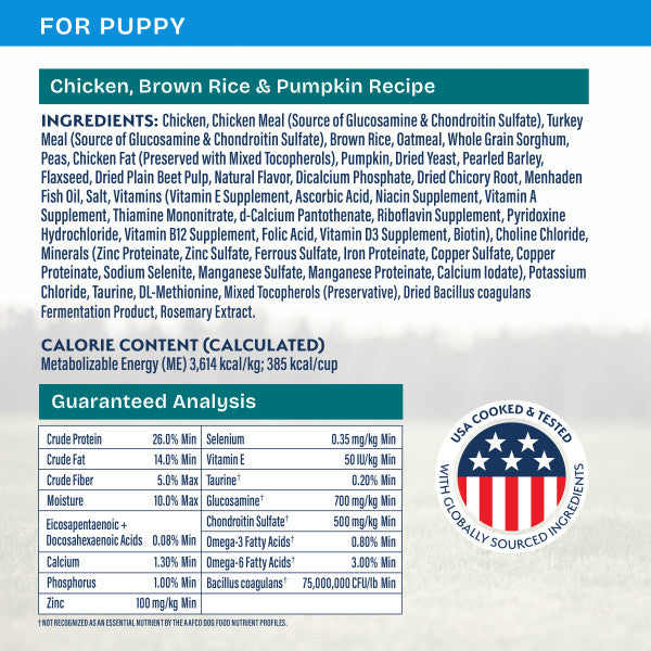 Natural Balance Health Protection 6-in-1 Health Support Chicken, Brown Rice and Pumpkin Recipe Dry Puppy Dog Food 1.8kg