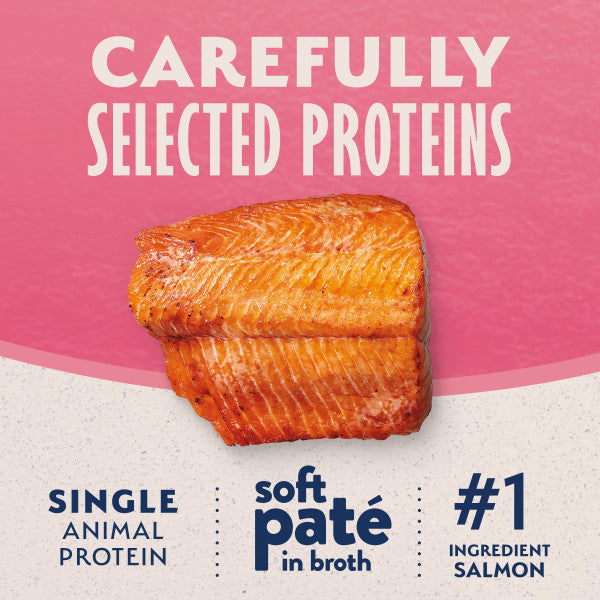 Natural Balance Limited Ingredient Split Cup Sensitive Stomach and Healthy Digestion Salmon & Sweet Potato Soft Pate Wet Cat Food 73.6g