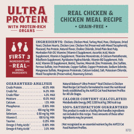 Natural Balance Ultra Protein Chicken & Chicken Meal Recipe with Organs Dry Cat Food 1.36kg