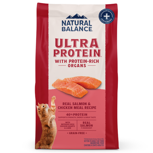 Natural Balance Ultra Protein Salmon & Chicken Meal with Organs Dry Cat Food 1.36kg