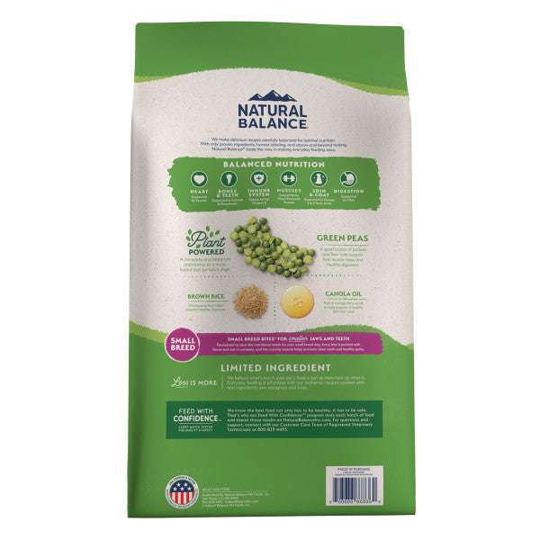 Natural Balance Dry Dog Food Vegetarian Recipe 4lbs