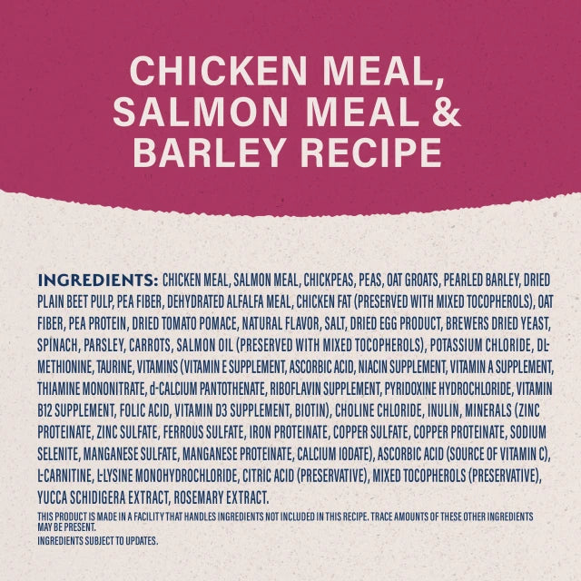 Natural Balance Original Ultra Fat Dogs Chicken Meal, Salmon Meal and Barley Recipe Dry Dog Food 1.8 kg