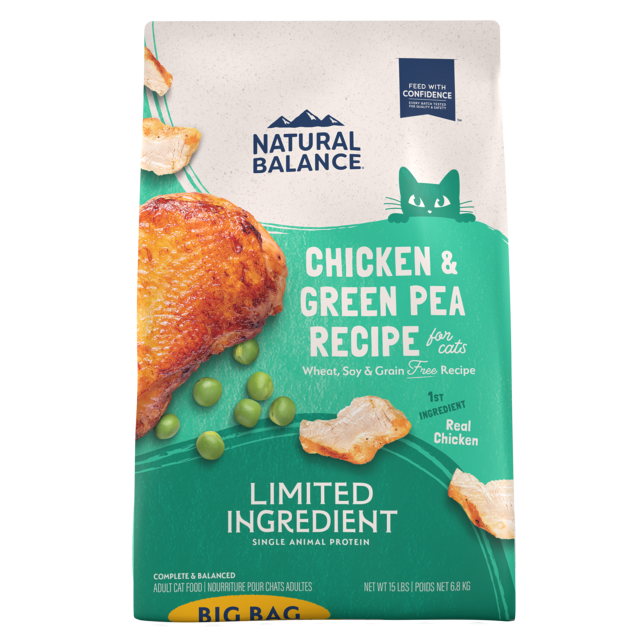 Natural Balance Limited Ingredient Chicken and Green Pea Dry Cat Food 1.8kg