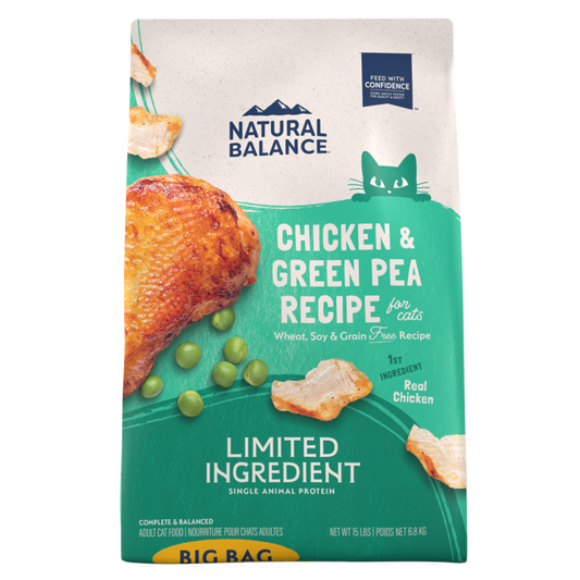Natural Balance Limited Ingredient Chicken and Green Pea Dry Cat Food 1.8kg