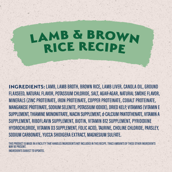Natural Balance Canned Dog Food Limited Ingredient Diet Lamb & Brown Rice 369g