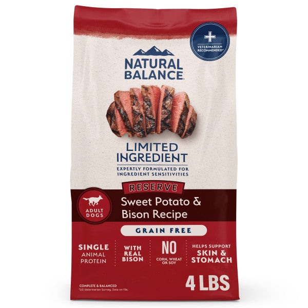 Natural Balance Dry Dog Food Lid Sweet Potato & Bison 1.81kg