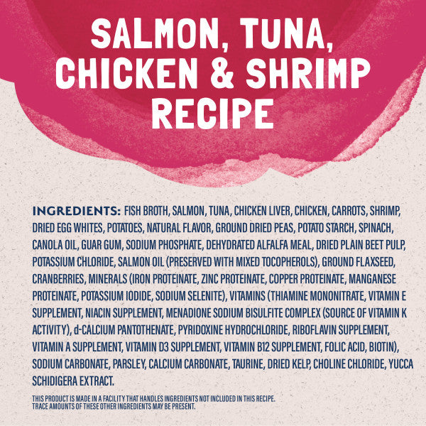 Natural Balance Platefulls Cat Food Indoor Salmon, Tuna, Chicken & Shrimp Formula in Gravy 85g