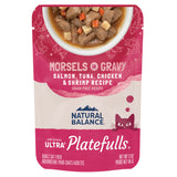 Natural Balance Platefulls Cat Food Indoor Salmon, Tuna, Chicken & Shrimp Formula in Gravy 85g