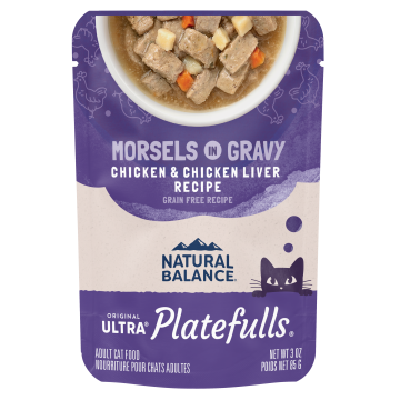 Natural Balance Platefulls Cat Food Indoor Chicken & Chicken Liver Formula in Gravy 85g