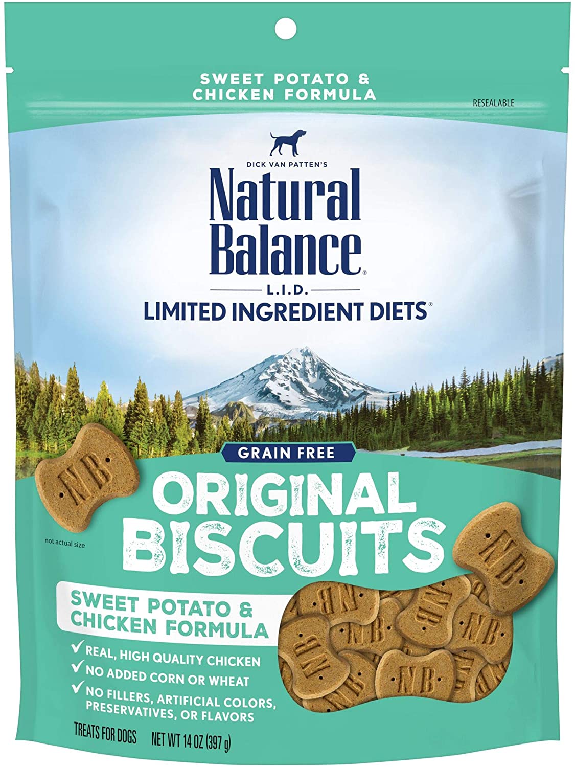 Natural Balance Biscuit Dog Treats L.I.D. Sweet Potato and Chicken 14oz