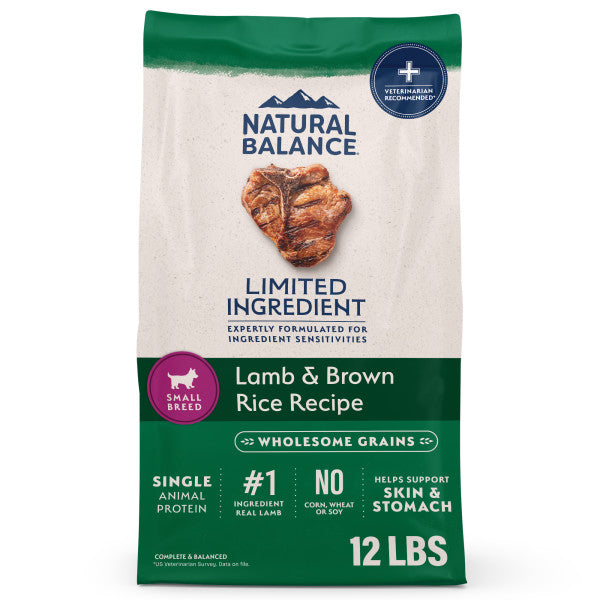 Natural Balance L.I.D. Lamb & Brown Rice Dry Dog Food for Small Breed 5.4kg
