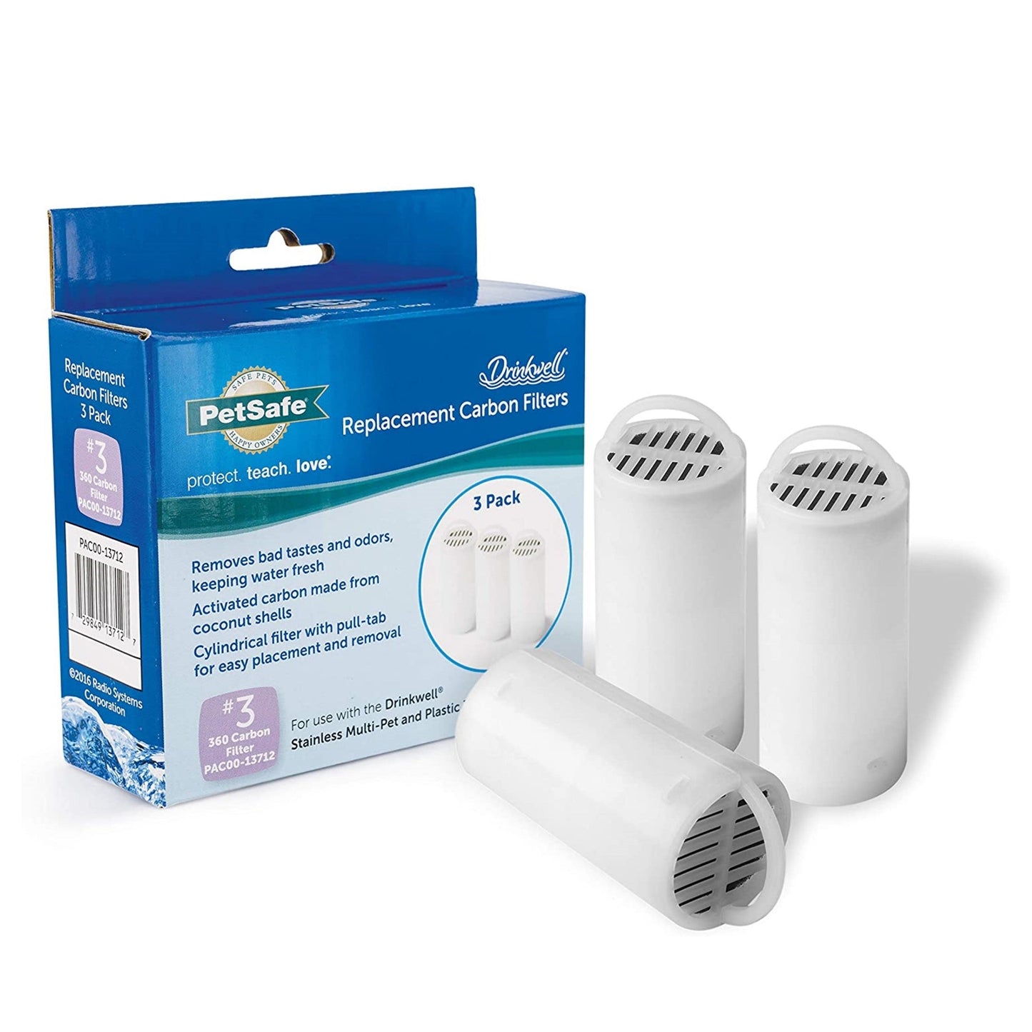 Petsafe Drinkwell Filter Charcoal 360 Fountain 3Pk