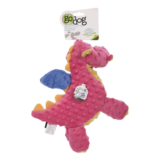 GoDog Toy Chewguard Dragon Coral Large