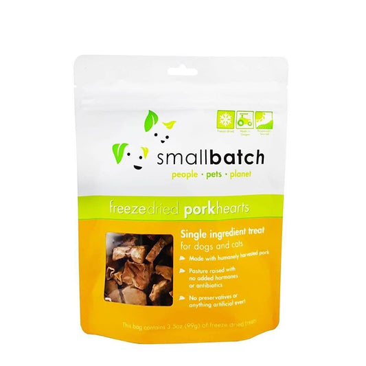 Small Batch Freeze-dried Treats Pork Hearts 3.5 oz