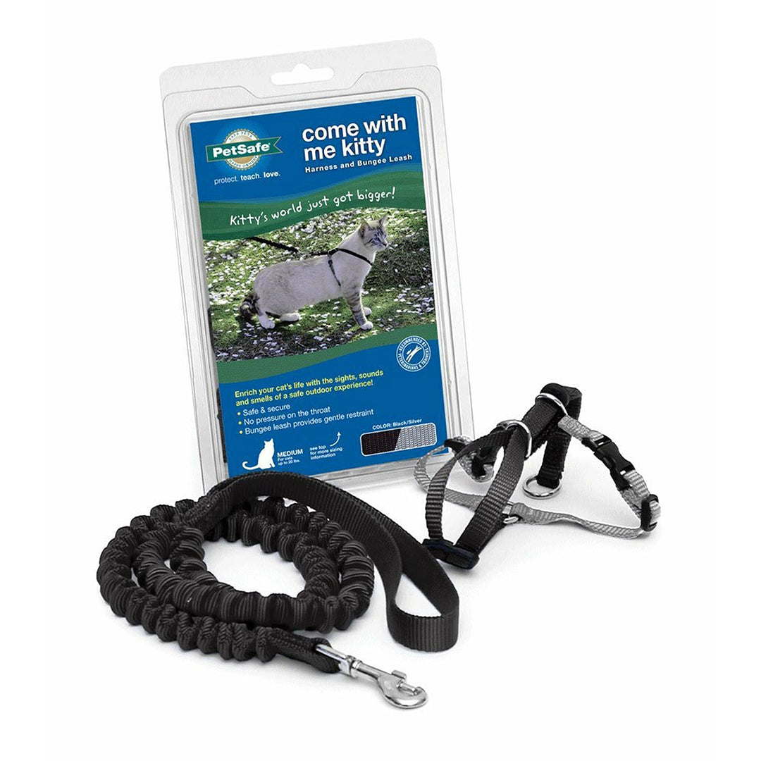 Petsafe Harness Bungee Leash Black Medium