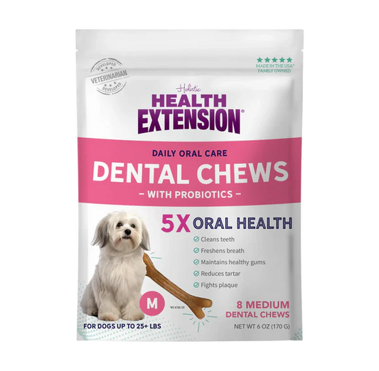 Health Extension Probiotic Dental Chews Medium 8-pc 170g