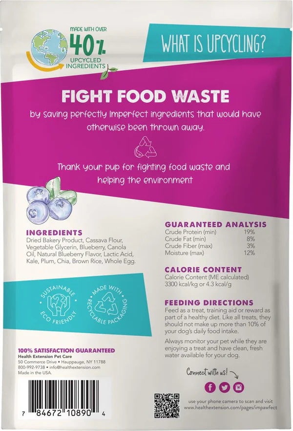 Health Extension Impawfect Immunity Blueberry & Chia Seeds Soft Baked Dog Treats 128g