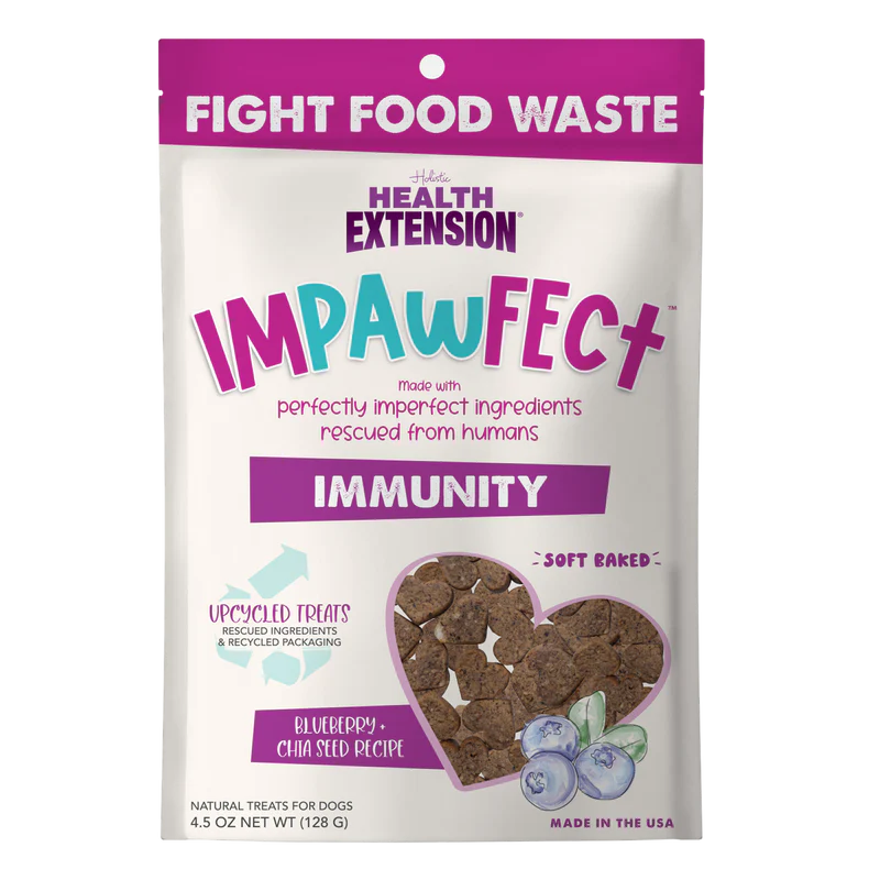 Health Extension Impawfect Immunity Blueberry & Chia Seeds Soft Baked Dog Treats 128g