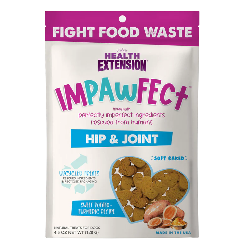 Health Extension Impawfect Sweet Potato and Turmeric Soft Baked Treats for Hip and Joint Support 128g