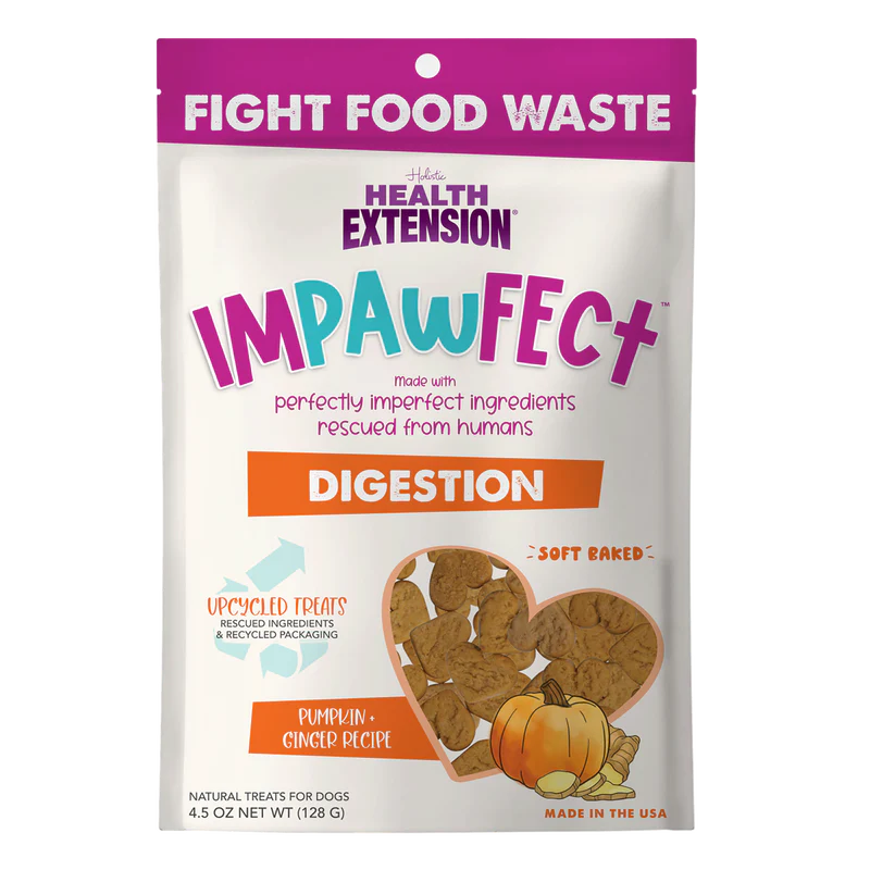 Health Extension Impawfect Pumpkin and Ginger Soft Baked Treats for Digestive Support 128g