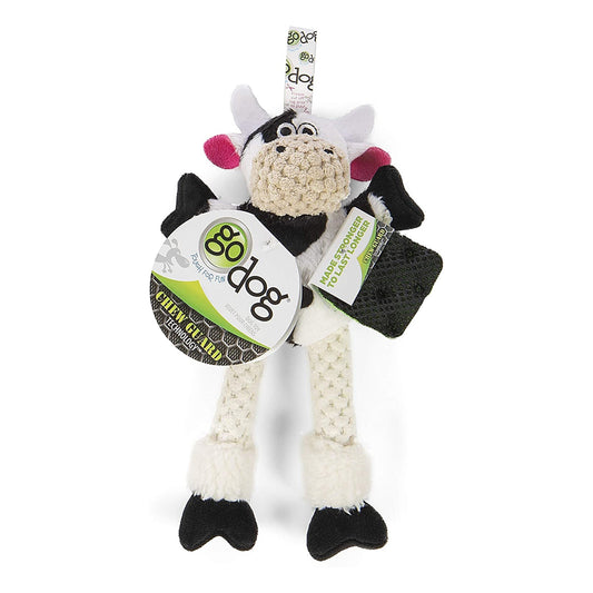GoDog Toy Chew Guard Checker Skinny Cow Mini