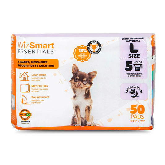 WizSmart Pet Sanitary Pad Essentials Scented Large 50 ct