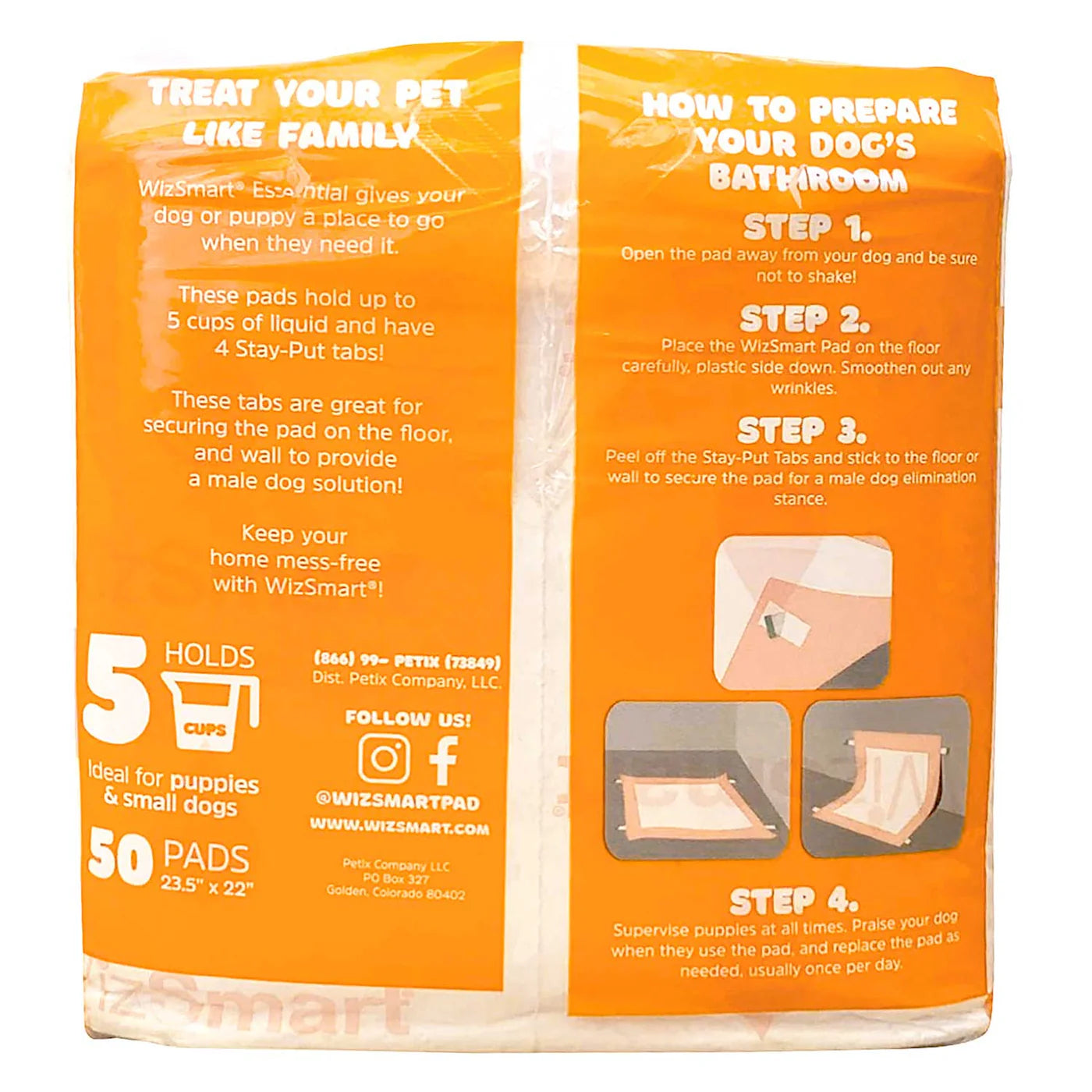 WizSmart Pet Sanitary Pad Essentials Scented Large 50 ct