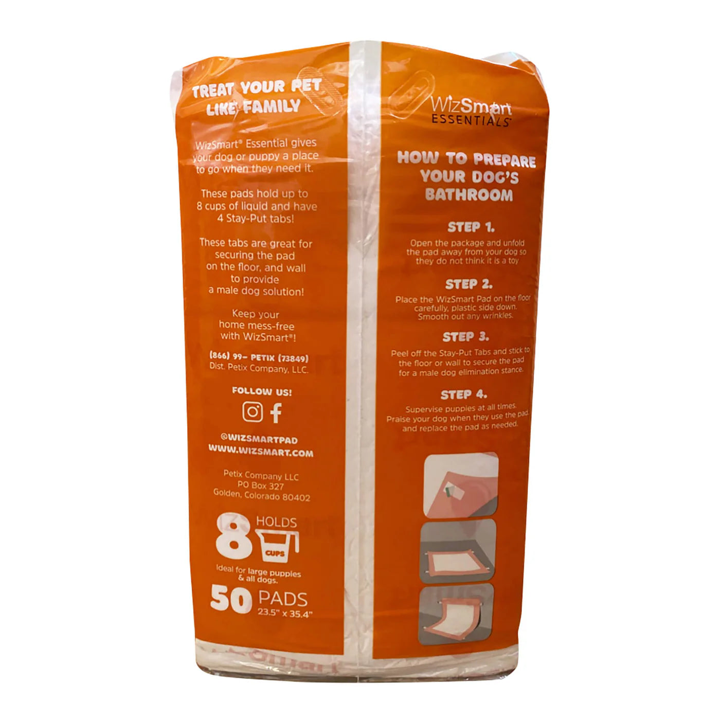 WizSmart Pet Sanitary Pad Essentials XL 50 ct