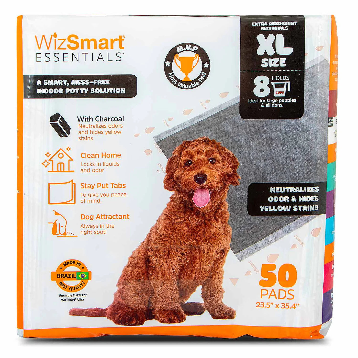 WizSmart Pet Sanitary Pad Charcoal XL 50 ct