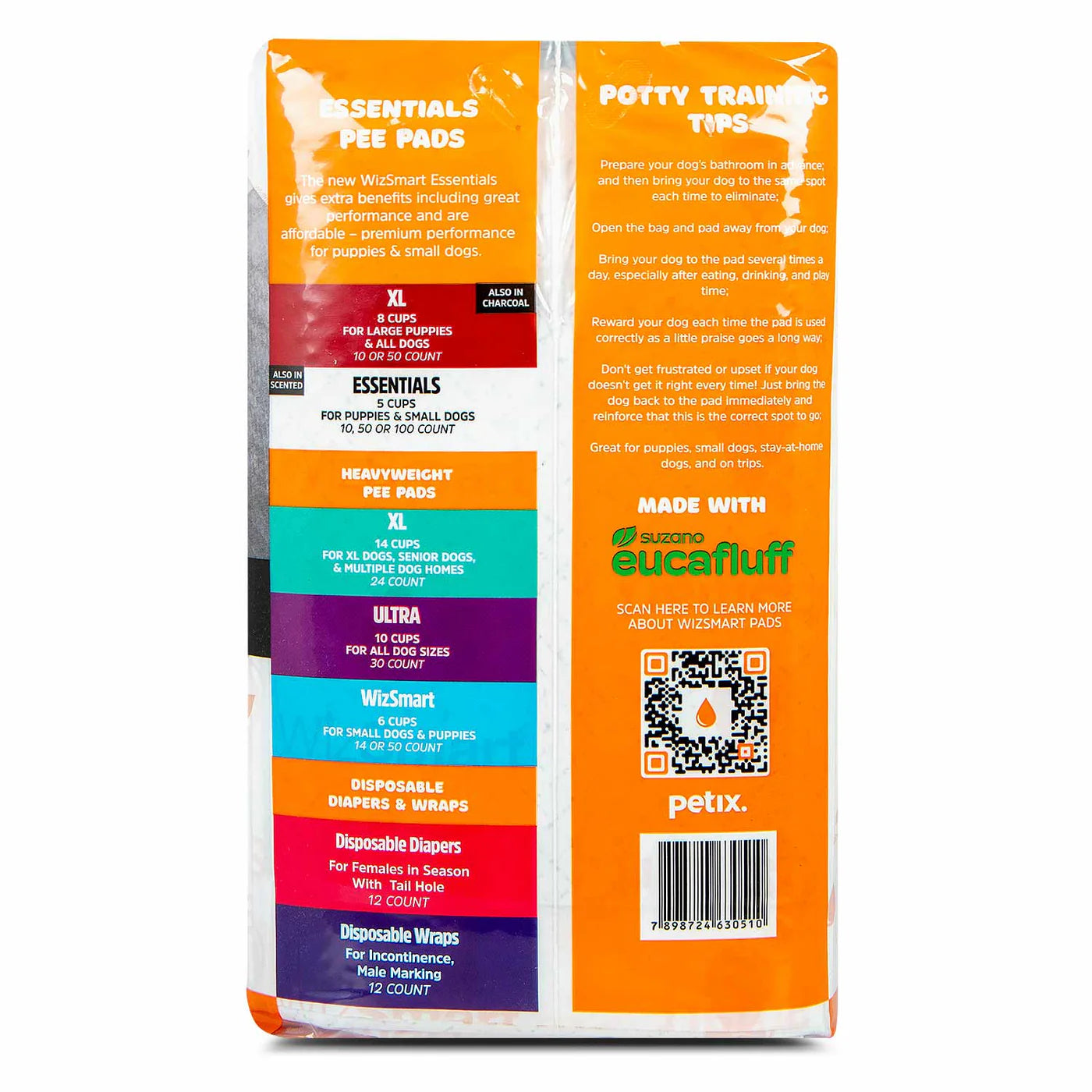 WizSmart Pet Sanitary Pad Charcoal XL 50 ct