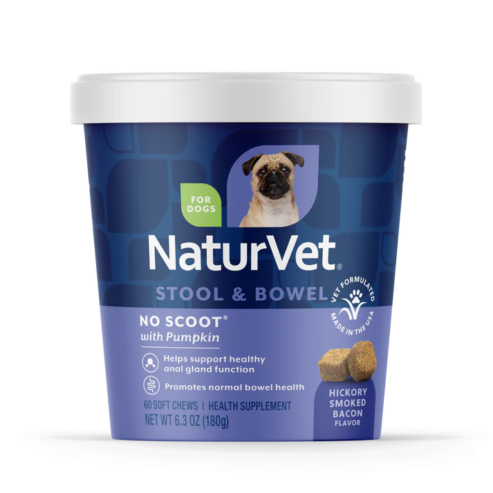 NaturVet No Scoot Plus Pumpkin for Dogs 60 soft chews