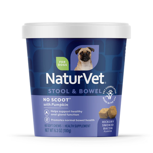 NaturVet No Scoot Plus Pumpkin for Dogs 60 soft chews