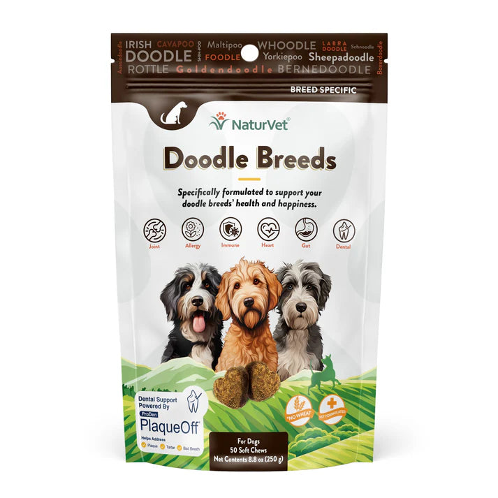 NaturVet Breed Specific Doodle Breeds Dogs Soft Chews 50 pcs