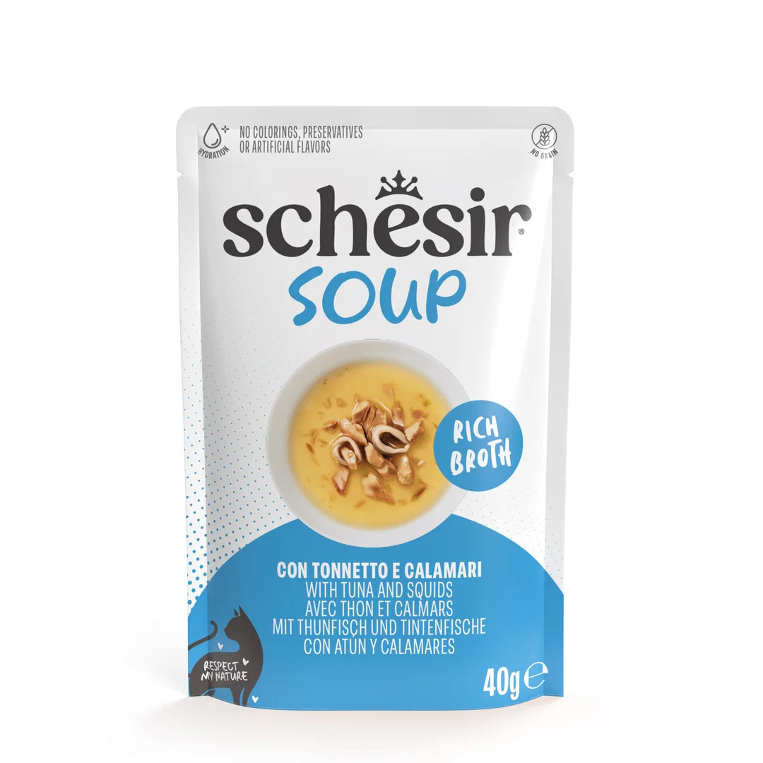 Schesir Soup Tuna and Squid in Rich Broth 40g