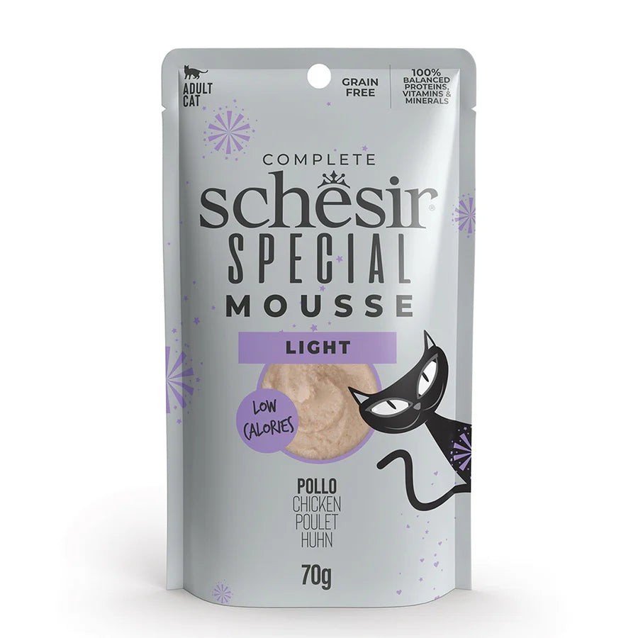 Schesir Special Mousse Light Chicken Low Calorie Wet Cat Food 70g