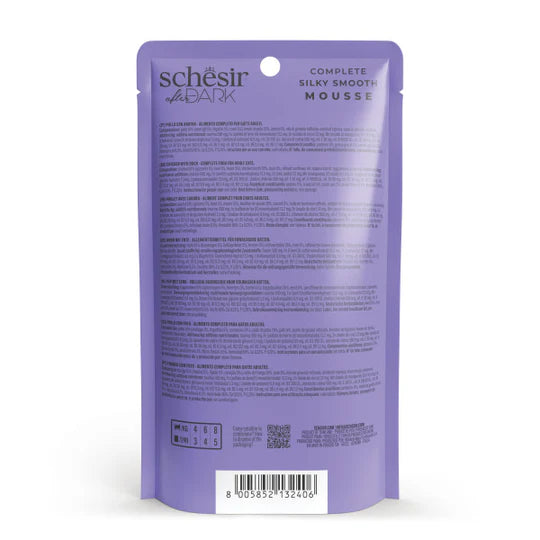 Schesir After Dark Velvet Mousse Chicken with Duck Grain-free Wet Cat Food 80g