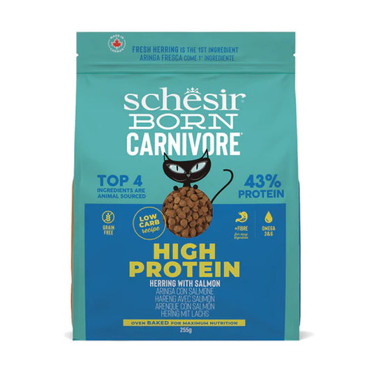 Schesir Born Carnivore Herring with Salmon Dry Cat Food 255g