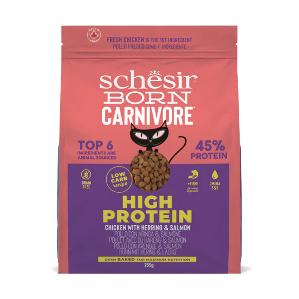Schesir Born Carnivore Chicken with Herring Dry Cat Food 255g